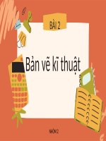 cách thực hiện một bản vẽ kĩ thuật đơn giản gắn với phép chiếu song song và phép chiếu vuông góc