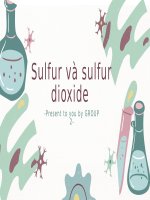 sulfur và sulfur dioxide