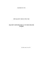 môn đạo đức trong công việc đạo đức kinh doanh và văn hoá doanh nghiệp