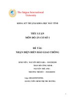 tiểu luận môn đồ án cơ sở 1 đề tài nhận diện biển báo giao thông