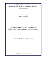 quản lí đánh giá năng lực chuyên môn giáo viên dạy học sinh khiếm thị cấp tiểu học