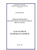 chính sách hỗ trợ nhà ở đối với người dân vùng dân tộc thiểu số khu vực tây bắc