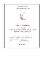 tiểu luận cuối kỳ nghiên cứu hành vi người tiêu dùng mua sắm đồ gia dụng online của sinh viên