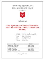 tiểu luận ứng dụng lean vào quy trình sản xuất áo thun của công ty may nhà bè nbc