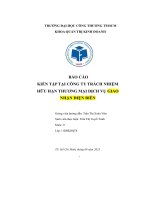 báo cáo kiến tập tại công ty trách nhiệm hữu hạn thương mại dịch vụ giao nhận điện biên