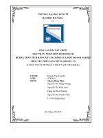 đề bài phân tích báo cáo tài chính của một doanh nghiệp niêm yết trên sàn chứng khoán vn công ty cổ phần sữa việt nam vinamilk