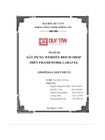 xây dựng website bisum shop trên framework laravel proposal document