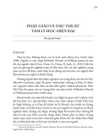 PHẬT GIÁO VÀ THỦ THUẬT TÂM LÝ HỌC HIỆN ĐẠI