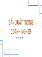 sản xuất trong doanh nghiệp các loại hình sản xuất phổ biến hiện nay