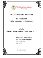 đồ án giữa kì môn robotics và ứng dụng đề tài robot gắp chai nước trong sản xuất