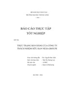 báo cáo thực tập tốt nghiệp đề tài thực trạng bán hàng của công ty trách nhiệm hữu hạn nesa groups