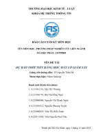 đề tài dự báo thời tiết bằng học máy có giám sát