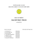 báo cáo nhóm 3 bao bì thực phẩm giới thiệu về bao bì làm từ thân chuối túi giấy