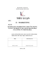 tiểu luận e marketing kế hoạch e marketing cho ứng dụng cung cấp dịch vụ du lịch traveloka của công ty traveloka