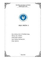 Tiểu luận môn cô linh