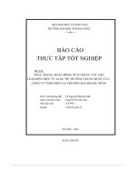 thực trạng hoạt động xuất khẩu vật liệu linh kiện điện tử sang thị trường trung quốc của công ty tnhh dịch vụ thương mại hoàng trần