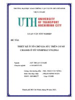 Thiết kế ô tô chở gia súc trên cơ sở Chassis ô tô VINHPHAT FN129L4