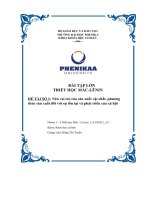 bài tập lớn triết học mác lênin đề tài số 1 nêu vai trò của sản xuất vật chất phương thức sản xuất đối với sự tồn tại và phát triển của xã hội