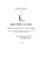 bài tiểu luận môn quản trị sản xuất và tác nghiệp đề tài phân tích hoạt động quản trị sản xuất tác nghiệp tại công ty hòa phát