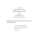 tiểu luận chuỗi cung ứng số đề tài nghiên cứu khả năng chuyển đổi chuỗi cung ứng số trong ngành thủy sản việt nam