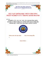 Tiểu Luận - Phương Pháp Nghiên Cứu Trong Kinh Doanh - Đề Tài - Nghiên Cứu Về Các Yếu Tố Ảnh Hưởng Đến Hành Vi Thuê Trọ Của Sinh Viên K44 Ở Trọ Hệ Chính Quy Trường Đại Học Kinh Tế Huế