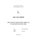 bài tập nhóm phân tích xu hướng phát triển của ngành kinh doanh sự kiện