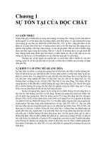 Chương 1 SỰ TỒN TẠI CỦA ĐỘC CHẤT