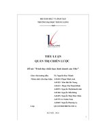 tiểu luận quản trị chiến lược đề tài trình bày chiến lược kinh doanh của nike