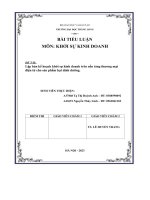 bài tiểu luận đề tài lập bản kế hoạch khởi sự kinh doanh trên nền tảng thương mại điện tử cho sản phẩm hạt dinh dưỡng