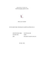 tiểu luận cuối kỳ đề tài khắc phục tình trạng tạo hôn tại tình lào cai