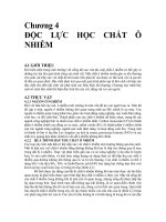 Chương 4 ĐỘC LỰC HỌC CHẤT Ô NHIỄM