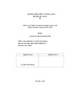 tiểu luân môn văn hóa ẩm thực việt nam văn hóa ẩm thực tỉnh quảng ninh