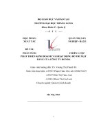 đề tài phân tích chiến lược phát triển kinh doanh và hoạt động bố trí mặt bằng của công ty honda