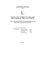 phương pháp nghiên cứu khoa học trong kinh tế tiểu luận cuối kỳ đề tài phân tích các nhân tố ảnh hưởng đến giá trị sản xuất gtsx của trang trại chăn nuôi