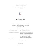 tiểu luận truyền thông mạng xã hội tại việt nam