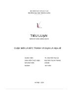 tiểu luận môn kỹ năng sống ad216 cuộc đời là bức tranh và bạn là họa sĩ