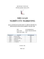 đánh giá sự hài lòng và trung thành của khách hàng hãng hàng không vietjet air