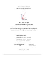 bài tiểu luận môn marketing quốc tế đề tài xây dựng chiến lược thâm nhập thị trường campuchia cho hãng nội thất ikea thụy điển