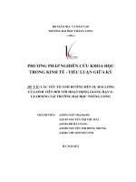 tiểu luận giữa kỳ đề tài các yếu tố ảnh hưởng đến sự hài lòng của sinh viên đối với hoạt động giảng dạy elearning tại trường đại học thăng long