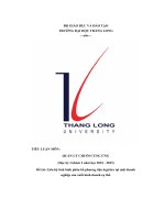 tiểu luận môn quản lý chuỗi cung ứng đề tài liên hệ tình hình phân bố phương tiện logistics tại một doanh nghiệp sản xuất kinh doanh cụ thể