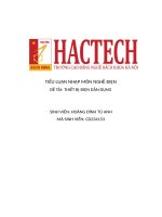 tiểu luận nhập môn nghề điện đề tài thiết bị điện dân dụng