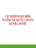 Bài giảng·công tác sơ cấp cứu tại nơi làm việc