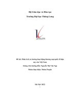 tiểu luận môn tài trợ thương mại quốc tế giữa kỳ đề tài phân tích xu hướng hoạt động thương mại quốc tế hiện nay của việt nam
