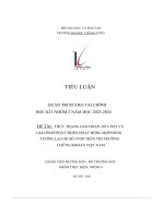 đề tài thực trạng giai đoạn 2015 2023 và giải pháp phát triển hoạt động hợp đồng tương lai chỉ số vn30 trên thị trường chứng khoán việt nam