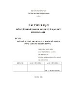 bài tiểu luận môn văn hoá doanh nghiệp và đạo đức kinh doanh đề tài phân tích thực trạng trách nhiệm xã hội tại tổng công ty truyền thông