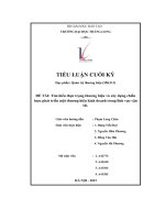 đề tài tìm hiểu thực trạng thương hiệu và xây dựng chiến lược phát triển một thương hiệu kinh doanh trong lĩnh vực vận tải