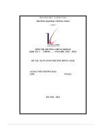 đề tài ngân hàng phương đông ocb