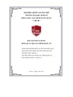 bài tập lớn cuối kỳ môn quản trị tài chính quốc tế