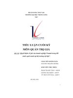 tiểu luận cuối kỳ môn quản trị giá đề tài quyết định về giá của doanh nghiệp vinamit trong bối cảnh cạnh tranh tại thị trường nội địa