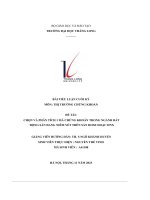 bài tiểu luận cuối kỳ thị trường chứng khoán đề tài chọn và phân tích 1 mã chứng khoán trong ngành bất động sản đang niêm yết trên sàn hose hoặc hnx